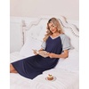 image:imageEkouaer 3 Pack Long Nightgowns for Women House Dress Plus Size Moo MoosNavy BlueBlue GreenPurple