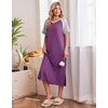 image:imageEkouaer 3 Pack Long Nightgowns for Women House Dress Plus Size Moo MoosNavy BlueBlue GreenPurple
