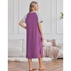 image:imageEkouaer 3 Pack Long Nightgowns for Women House Dress Plus Size Moo MoosNavy BlueBlue GreenPurple