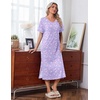 image:imageEkouaer 3 Pack Long Nightgowns for Women House Dress Plus Size Moo MoosPurple FlowerPink FlowerBlue Flower