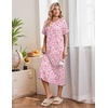 image:imageEkouaer 3 Pack Long Nightgowns for Women House Dress Plus Size Moo MoosPurple FlowerPink FlowerBlue Flower