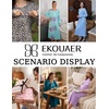 image:imageEkouaer 3 Pack Long Sleeve Full Length Chest Pocket Nightgowns for WomenBlackdeep Purplrgreen Flower