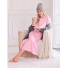 image:imageEkouaer 3 Pack Long Sleeve Full Length Chest Pocket Nightgowns for WomenLight Bluepinkpink Flower