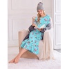 image:imageEkouaer 3 Pack Long Sleeve Full Length Chest Pocket Nightgowns for WomenPink Flowerblue Flowerwhite Flower