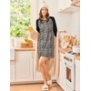 image:imageEkouaer 3 Pack Nightgowns for Women Long Sleeve Sleepshirt Soft NightshirtBlackLeopard BrownWind Red