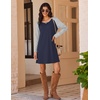 image:imageEkouaer 3 Pack Nightgowns for Women Long Sleeve Sleepshirt Soft NightshirtBlackNavy BlueGrey