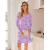 image:imageEkouaer 3 Pack Nightgowns for Women Long Sleeve Sleepshirt Soft NightshirtPink LoveLight Pink StripesCherry Blue Plaid