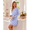 image:imageEkouaer 3 Pack Nightgowns for Women Long Sleeve Sleepshirt Soft NightshirtPink LoveLight Pink StripesCherry Blue Plaid
