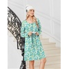 image:imageEkouaer 3 Pack Womens Long Sleeve Nightgowns Soft Sleep Shirt SleepwearBlack light Pink blue Floral