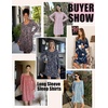image:imageEkouaer 3 Pack Womens Long Sleeve Nightgowns Soft Sleep Shirt SleepwearBlack light Pink blue Floral