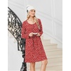 image:imageEkouaer 3 Pack Womens Long Sleeve Nightgowns Soft Sleep Shirt SleepwearBlack navy red White Flower