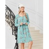 image:imageEkouaer 3 Pack Womens Long Sleeve Nightgowns Soft Sleep Shirt SleepwearWhite Pink Flower pink green Floral