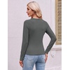 image:imageEkouaer 3 Pack Womens Long Sleeve Raglan Shirts Slim Fit Thermal TopsBlackNavyDark Grey