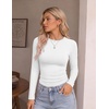 image:imageEkouaer 3 Pack Womens Long Sleeve Raglan Shirts Slim Fit Thermal TopsBlackWhitePink