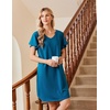 image:imageEkouaer Cotton Nightgowns for Women 3 Pack Short Sleeve Sleepshirts TshirtBlackGreyBlue Green