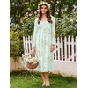 image:imageEkouaer Cotton Nightgowns for Women Long Sleeve Night GownGreen Flower