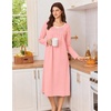 image:imageEkouaer Cotton Nightgowns for Women Long Sleeve Night GownPink