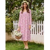 image:imageEkouaer Cotton Nightgowns for Women Long Sleeve Night GownPink Floral
