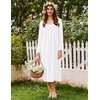image:imageEkouaer Cotton Nightgowns for Women Long Sleeve Night GownWhite
