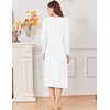 image:imageEkouaer Cotton Nightgowns for Women Long Sleeve Night GownWhite