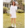 image:imageEkouaer Cotton Nightgowns for Women Long Sleeve Sleepshirts Soft SleepwearFloral Purple White