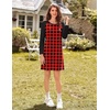 image:imageEkouaer Cotton Nightgowns for Women Long Sleeve Sleepshirts Soft SleepwearRedblack Plaid