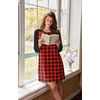 image:imageEkouaer Cotton Nightgowns for Women Long Sleeve Sleepshirts Soft SleepwearRedblack Plaid