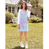 image:imageEkouaer Cotton Nightgowns for Women Long Sleeve Sleepshirts Soft SleepwearTie Dye