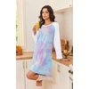 image:imageEkouaer Cotton Nightgowns for Women Long Sleeve Sleepshirts Soft SleepwearTie Dye