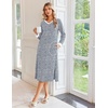 image:imageEkouaer Long Cotton Nightgowns for Women Soft Comfy Sleepshirt with PocketsBlue Floral