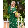 image:imageEkouaer Long Cotton Nightgowns for Women Soft Comfy Sleepshirt with PocketsChristmas Green
