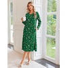 image:imageEkouaer Long Cotton Nightgowns for Women Soft Comfy Sleepshirt with PocketsChristmas Green