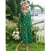 image:imageEkouaer Long Cotton Nightgowns for Women Soft Comfy Sleepshirt with PocketsChristmas Green