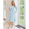 image:imageEkouaer Long Cotton Nightgowns for Women Soft Comfy Sleepshirt with PocketsLight Blue Floral