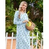 image:imageEkouaer Long Cotton Nightgowns for Women Soft Comfy Sleepshirt with PocketsLight Blue Floral
