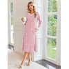 image:imageEkouaer Long Cotton Nightgowns for Women Soft Comfy Sleepshirt with PocketsPink Floral