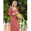 image:imageEkouaer Long Cotton Nightgowns for Women Soft Comfy Sleepshirt with PocketsRed Floral