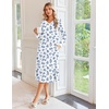 image:imageEkouaer Long Cotton Nightgowns for Women Soft Comfy Sleepshirt with PocketsWhite Floral