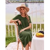 image:imageEkouaer Long Nightgowns for Women Bamboo Viscose Short Sleeve House DressesArmy Green