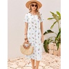 image:imageEkouaer Long Nightgowns for Women Bamboo Viscose Short Sleeve House DressesDaisy