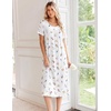 image:imageEkouaer Long Nightgowns for Women Bamboo Viscose Short Sleeve House DressesDaisy