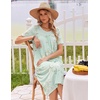image:imageEkouaer Long Nightgowns for Women Bamboo Viscose Short Sleeve House DressesDaisy Green