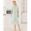 image:imageEkouaer Long Nightgowns for Women Bamboo Viscose Short Sleeve House DressesDaisy Green