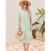 image:imageEkouaer Long Nightgowns for Women Bamboo Viscose Short Sleeve House DressesDaisy Green