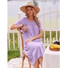 image:imageEkouaer Long Nightgowns for Women Bamboo Viscose Short Sleeve House DressesLight Purple