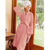 image:imageEkouaer Long Robes for Women Super Soft Plush Fleece Warm Towel BathrobeCoral
