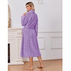 image:imageEkouaer Long Robes for Women Super Soft Plush Fleece Warm Towel BathrobeLavender