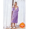 image:imageEkouaer Long Robes for Women Super Soft Plush Fleece Warm Towel BathrobeLavender
