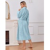 image:imageEkouaer Long Robes for Women Super Soft Plush Fleece Warm Towel BathrobeLight Blue