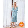 image:imageEkouaer Long Robes for Women Super Soft Plush Fleece Warm Towel BathrobeLight Blue